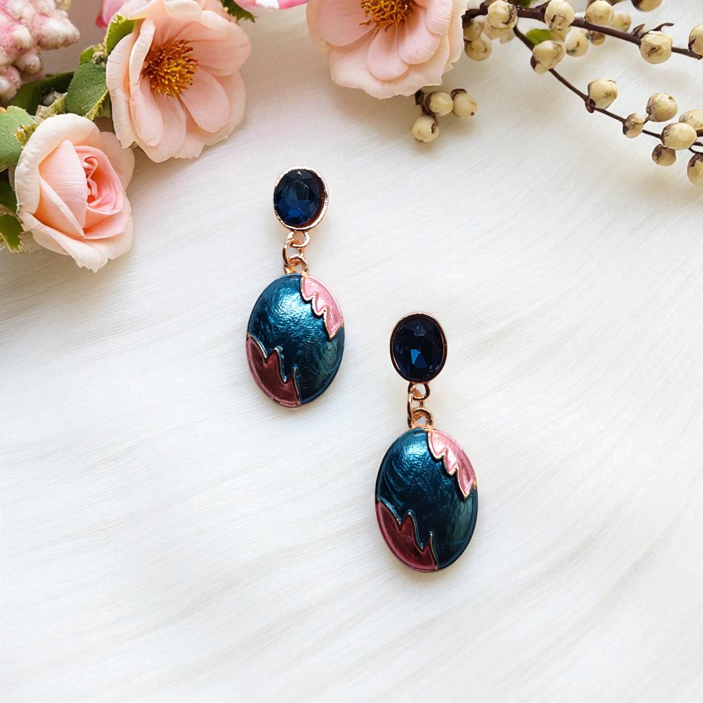 Enamel Earrings - 953