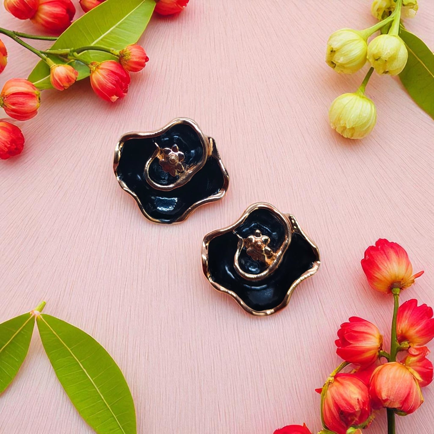 Enamel Earrings - 946