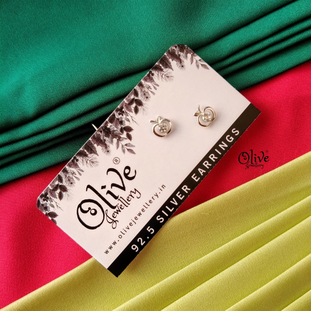 Apple Studs -92.5 Silver