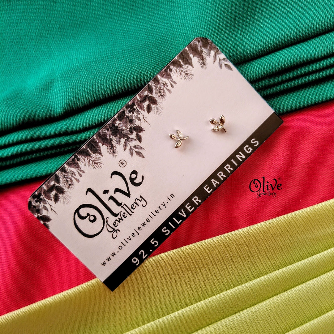 Leaf Studs -92.5 Silver