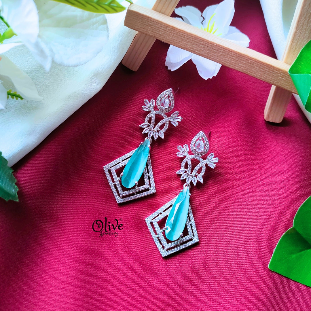 AD Earrings Mint Green-0014