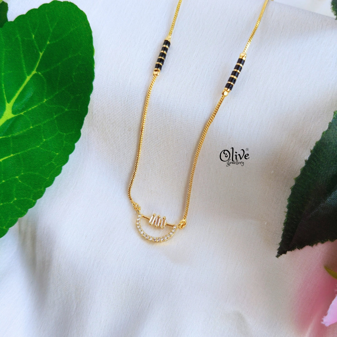 SS Black Beads Chain - 82( Gold Shade )
