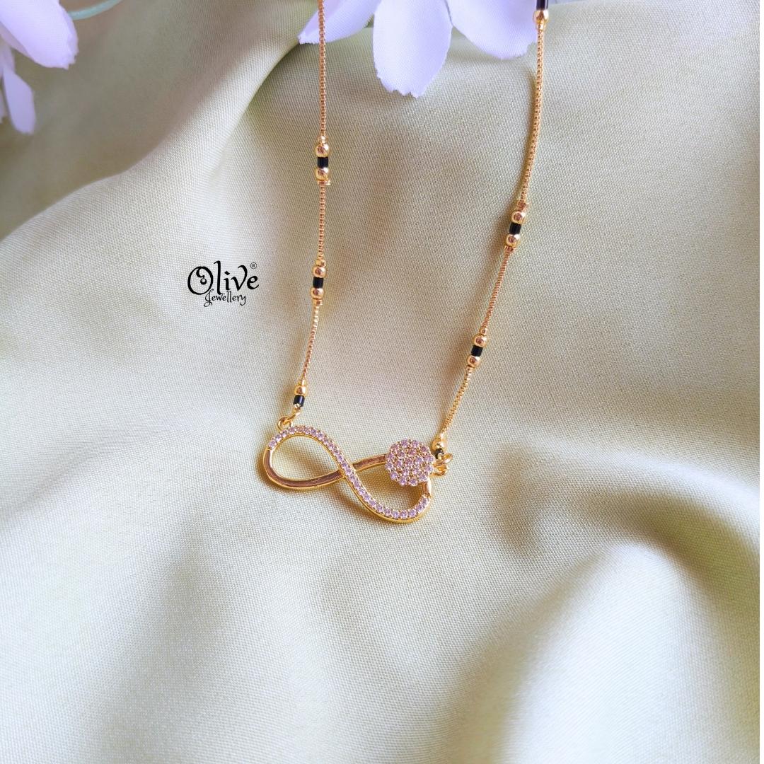SS Black Beads Chain - 99( Gold Shade )