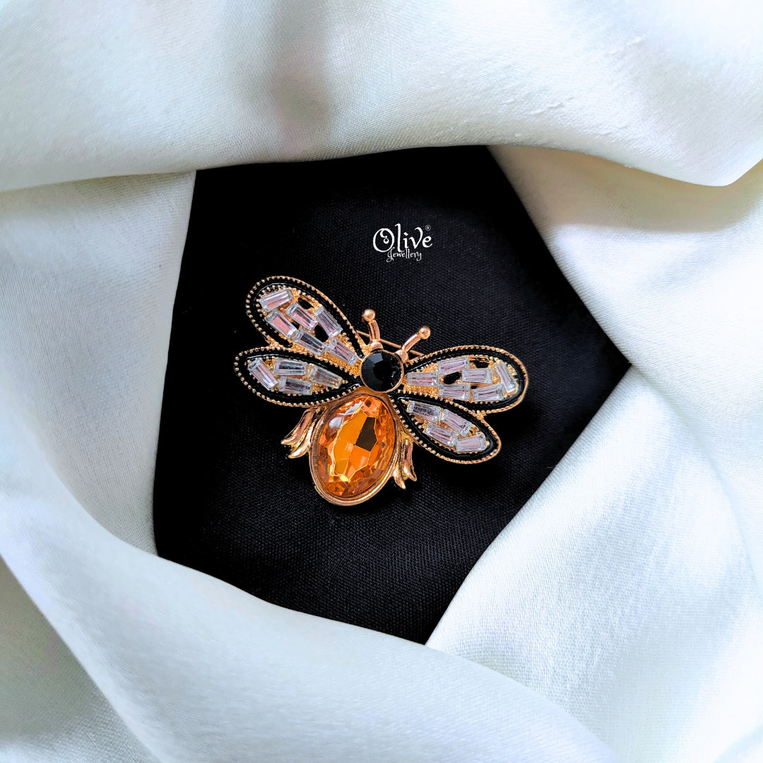 The Gold Honey Bee Brooch