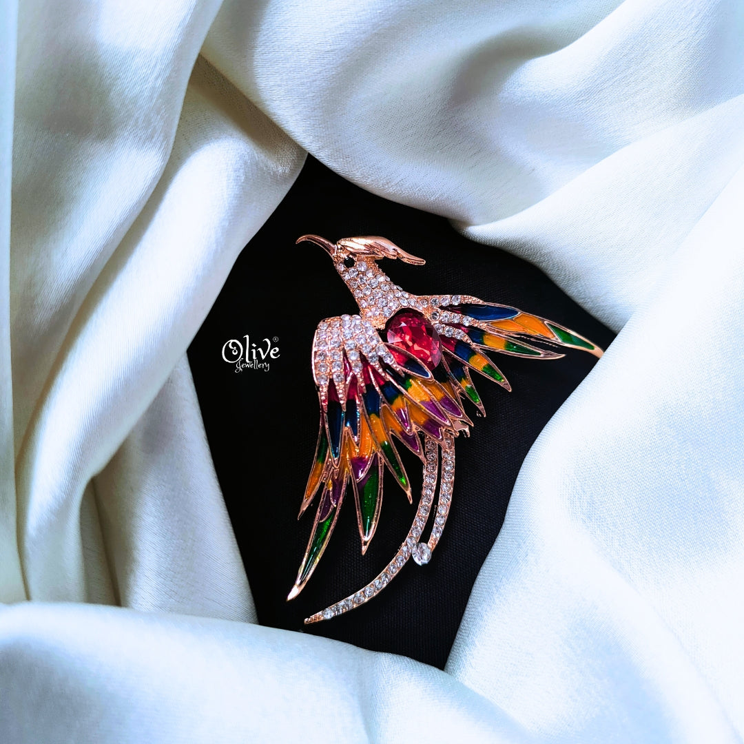 The Flaming Phoenix Brooch