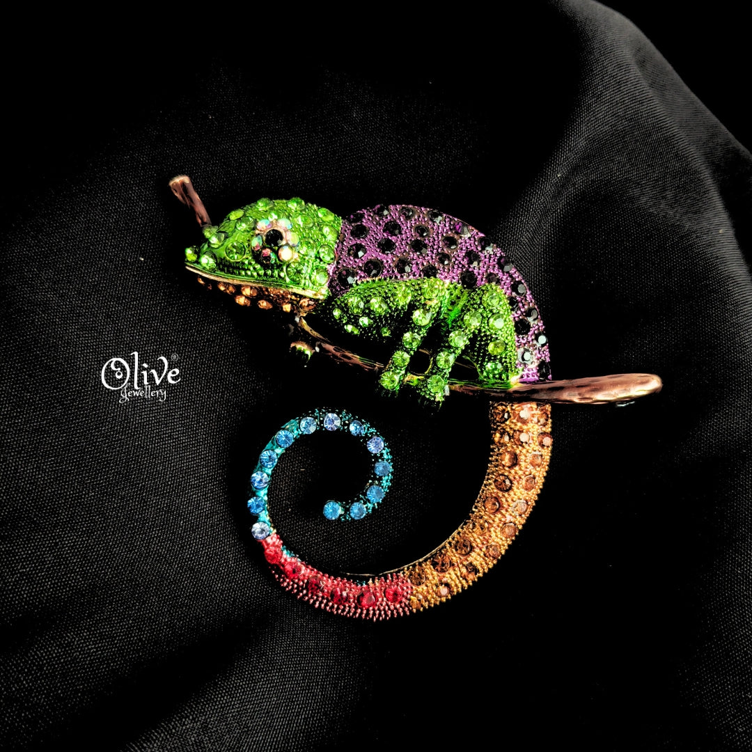 Chameleon Brooch
