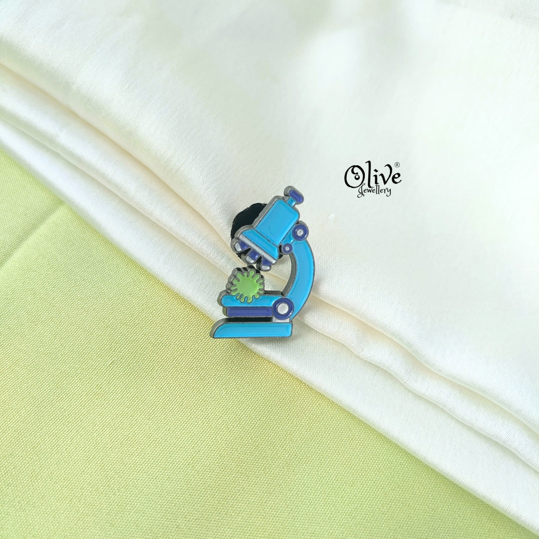 Microscope Brooch