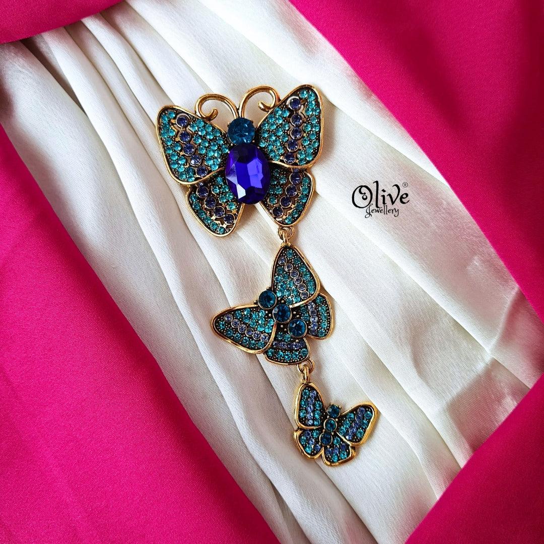 Three Butterfly Brooch
