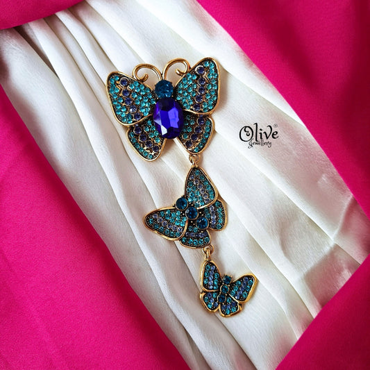 Three Butterfly Brooch