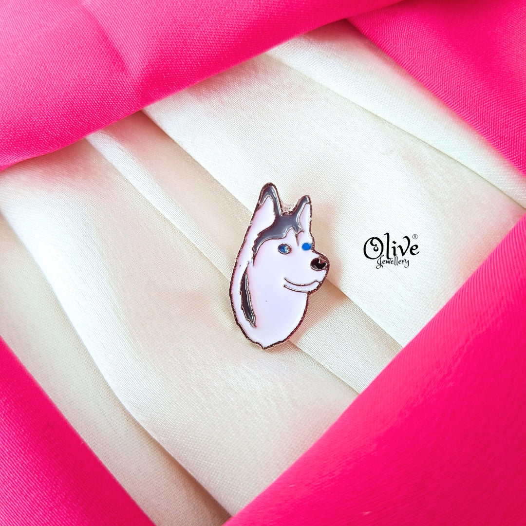 Husky Dog Brooch