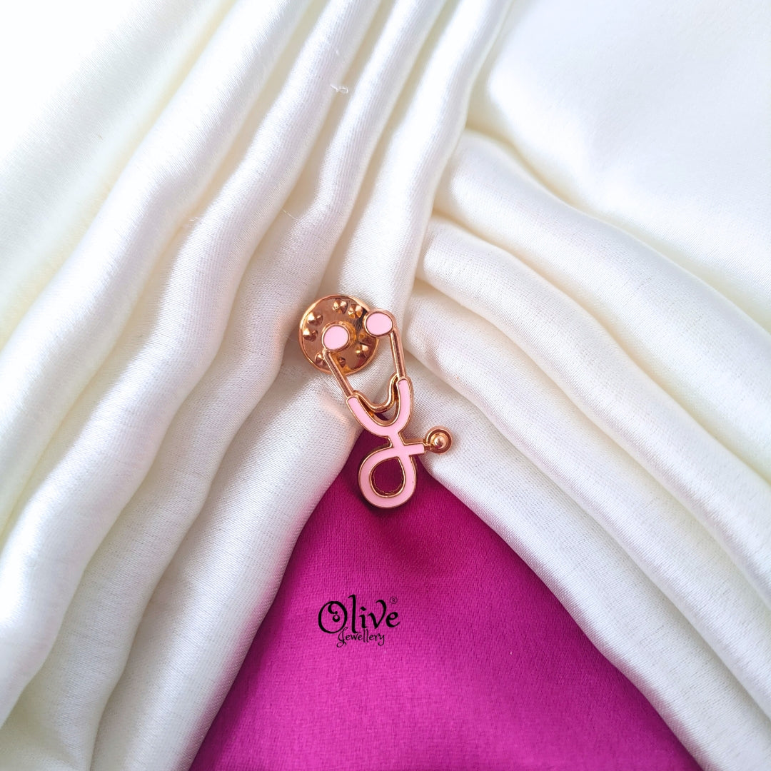Stethoscope brooch