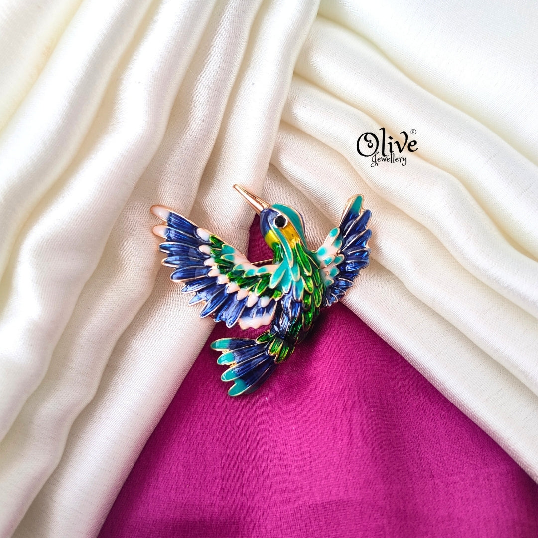 Blue Bird Brooch
