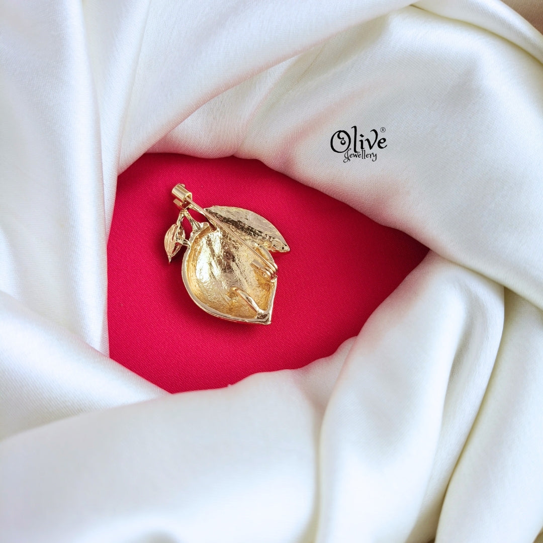 Lemon Shape Brooch & pendant