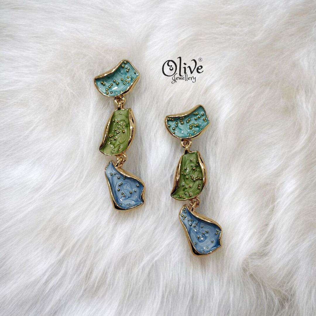 Enamel Earrings - 5