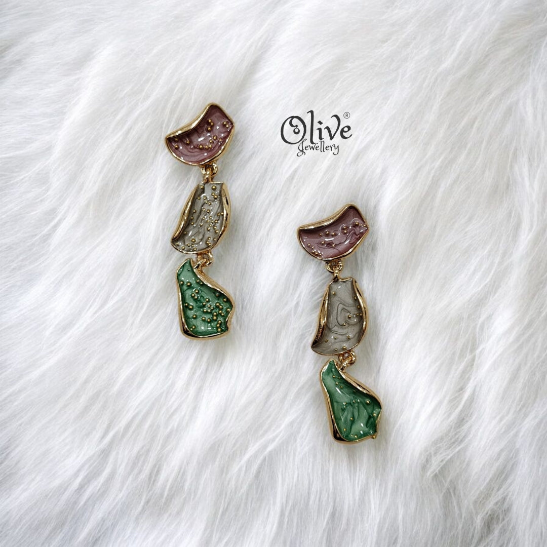 Enamel Earrings - 5