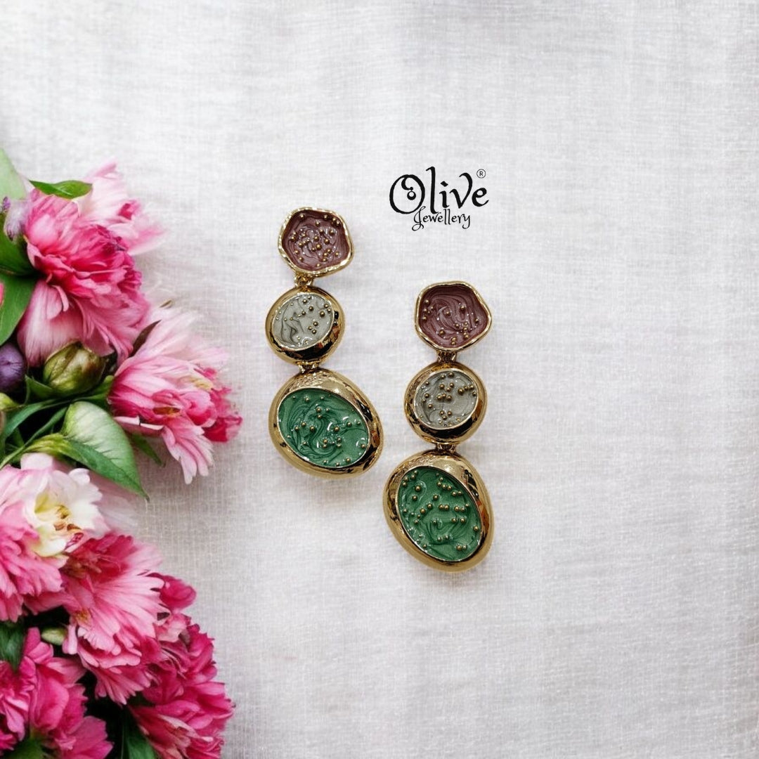 Enamel Earrings - 34