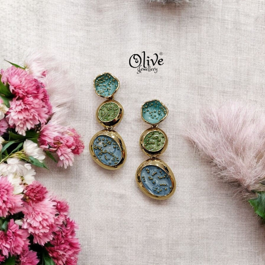 Enamel Earrings - 34