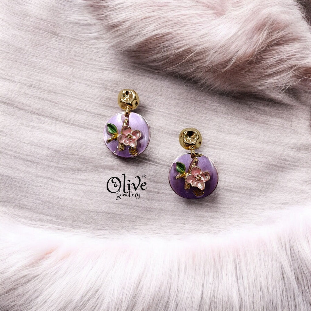 Enamel Earrings - 47