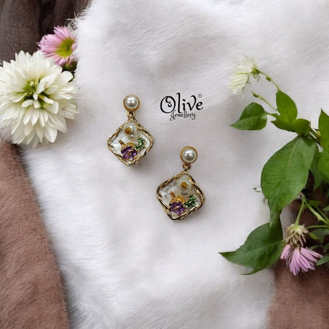 Enamel Earrings - 56