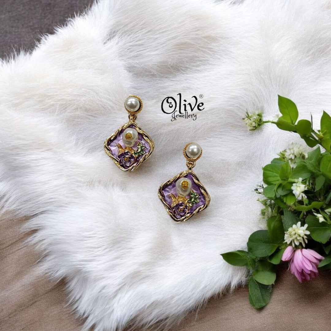 Enamel Earrings - 56