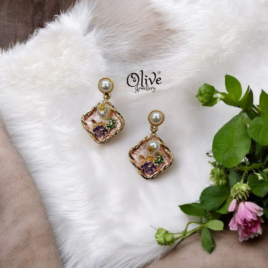 Enamel Earrings - 56