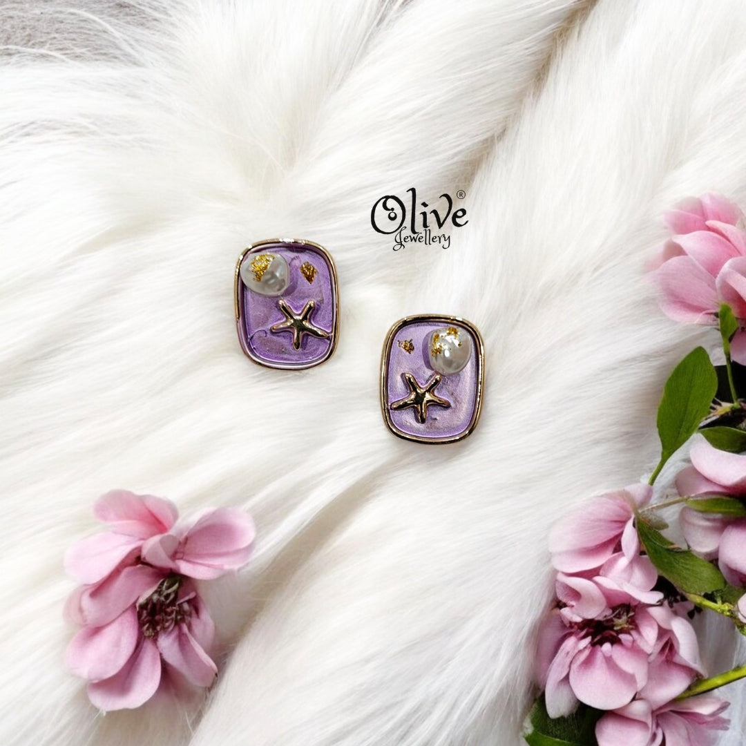 Enamel Earrings - 83