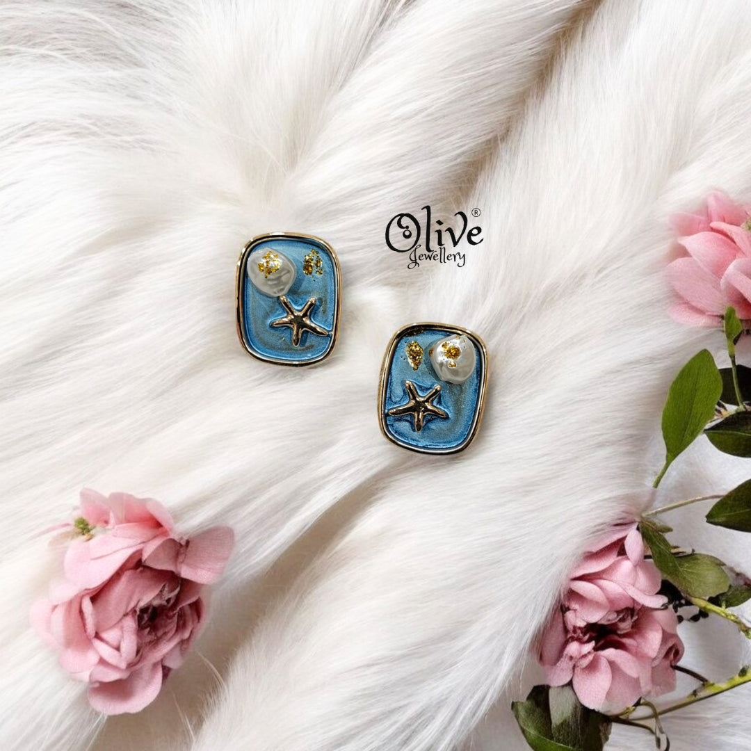 Enamel Earrings - 83