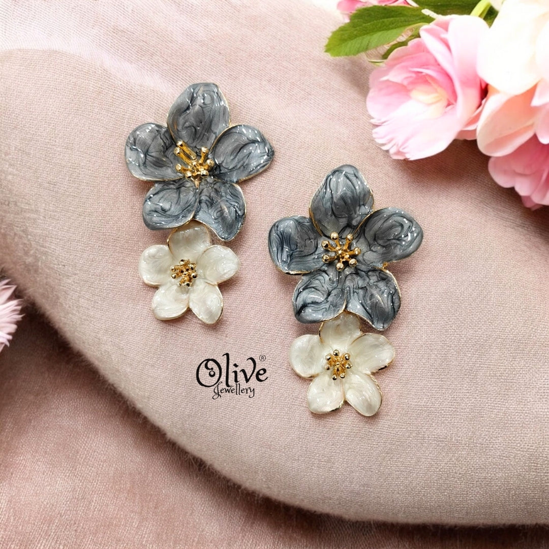 Enamel Earrings - 117