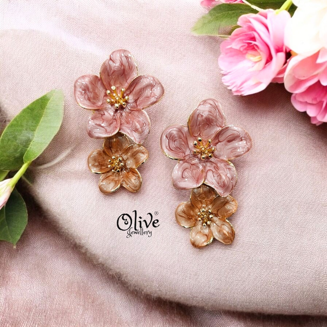 Enamel Earrings - 117