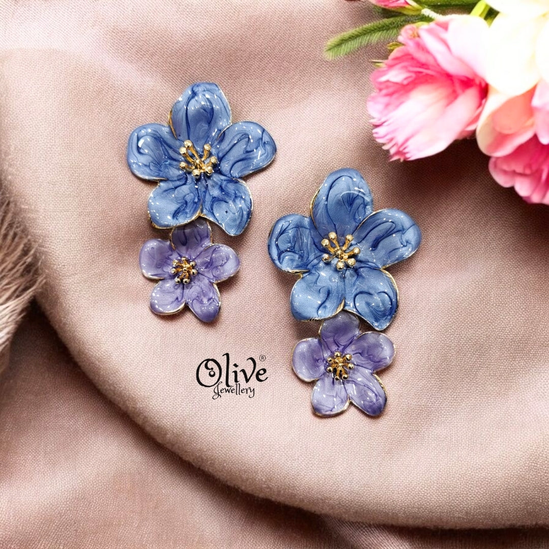 Enamel Earrings - 117