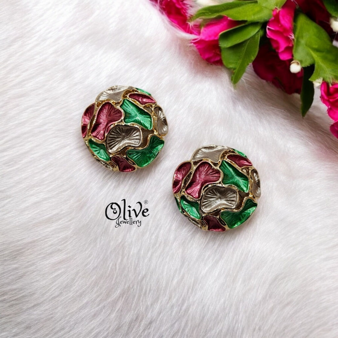 Enamel Earrings - 121