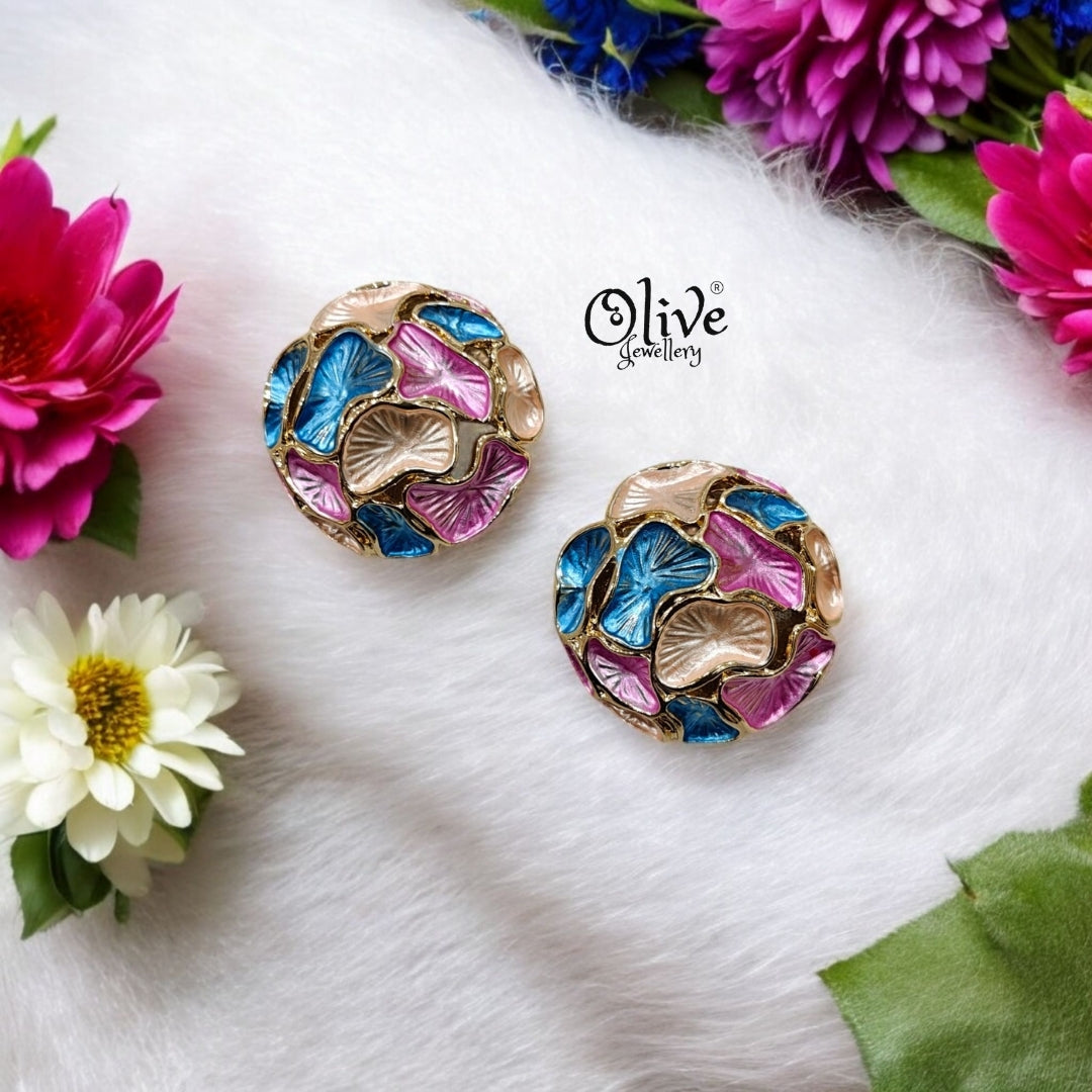 Enamel Earrings - 121