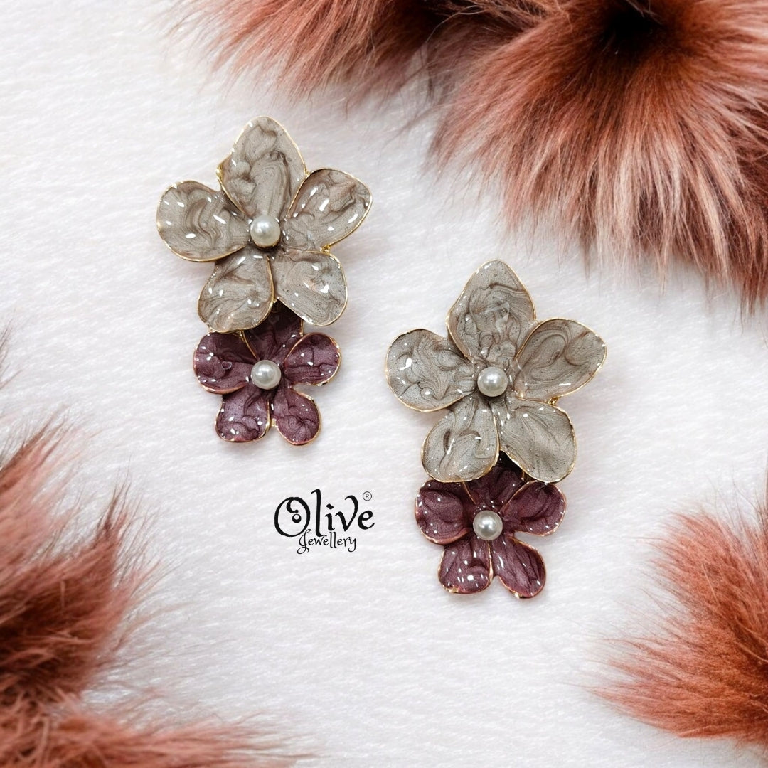 Enamel Earrings - 148