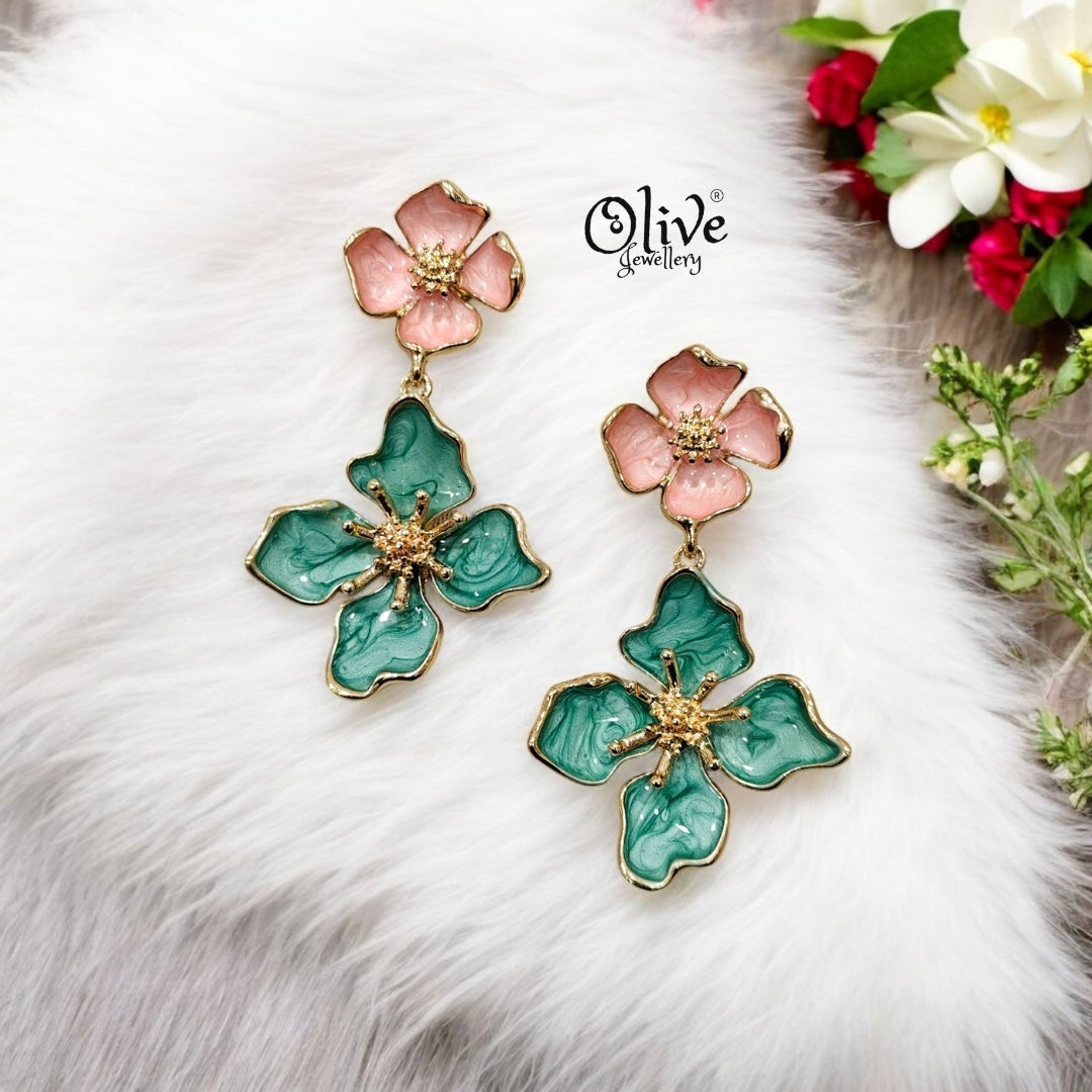 Enamel Earrings - 157