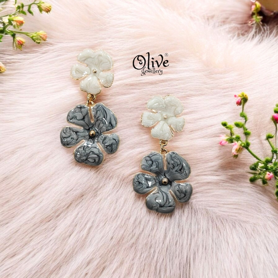 Enamel Earrings - 166