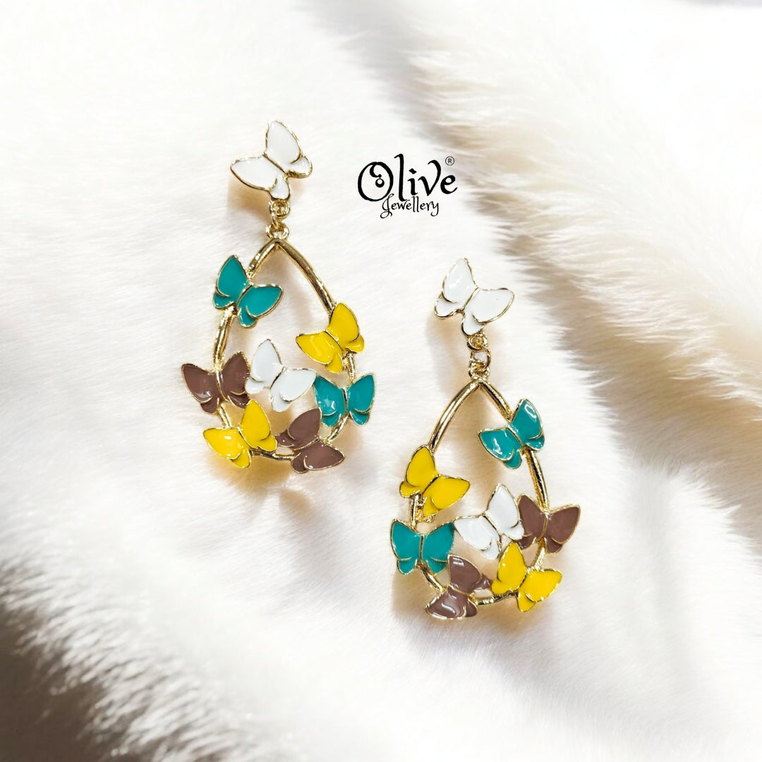 Enamel Earrings - 179