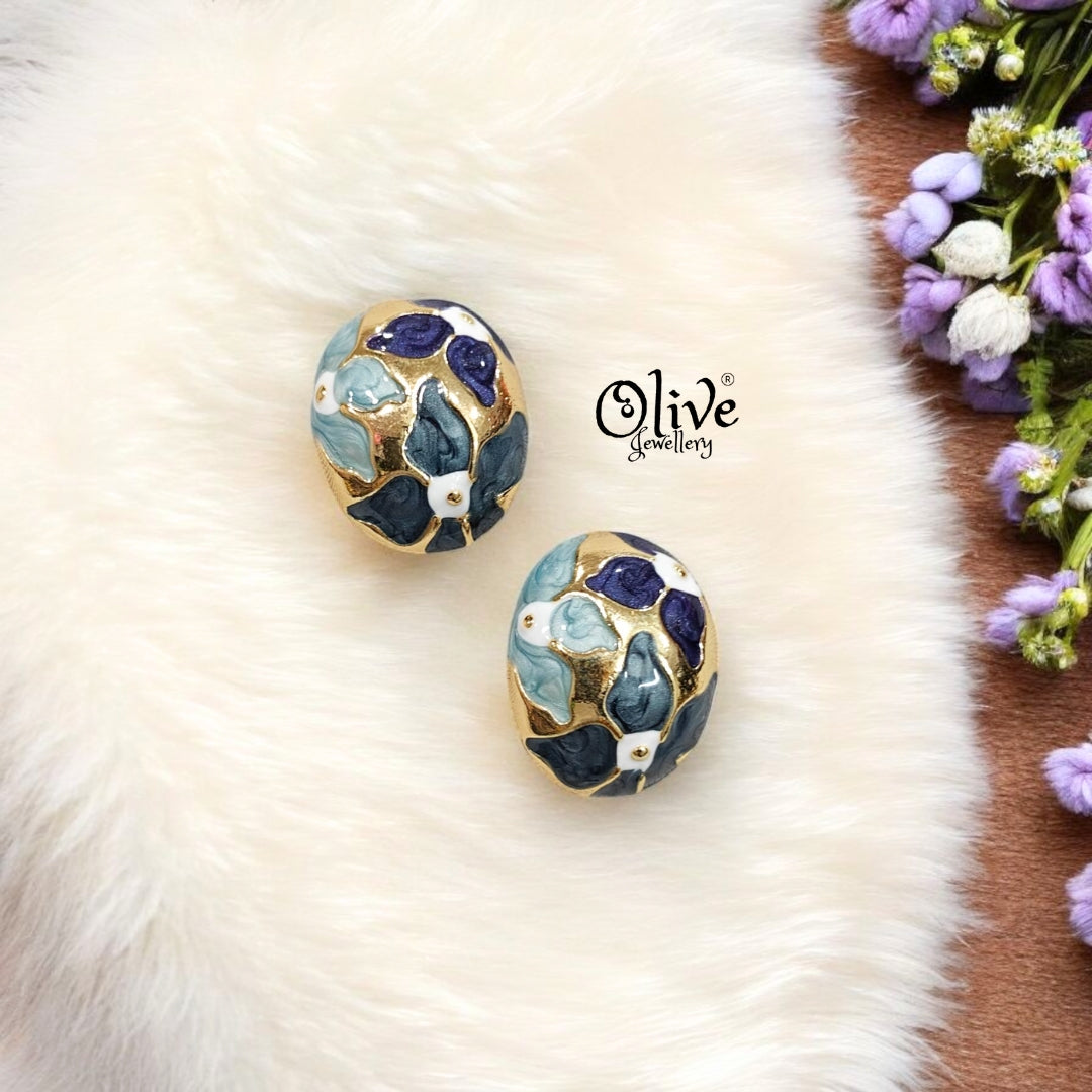 Enamel Earrings - 185