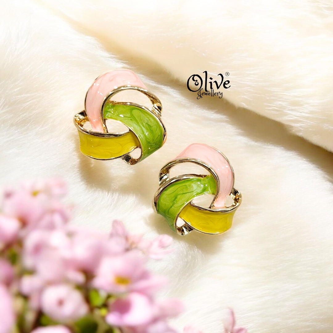 Enamel Earrings - 197