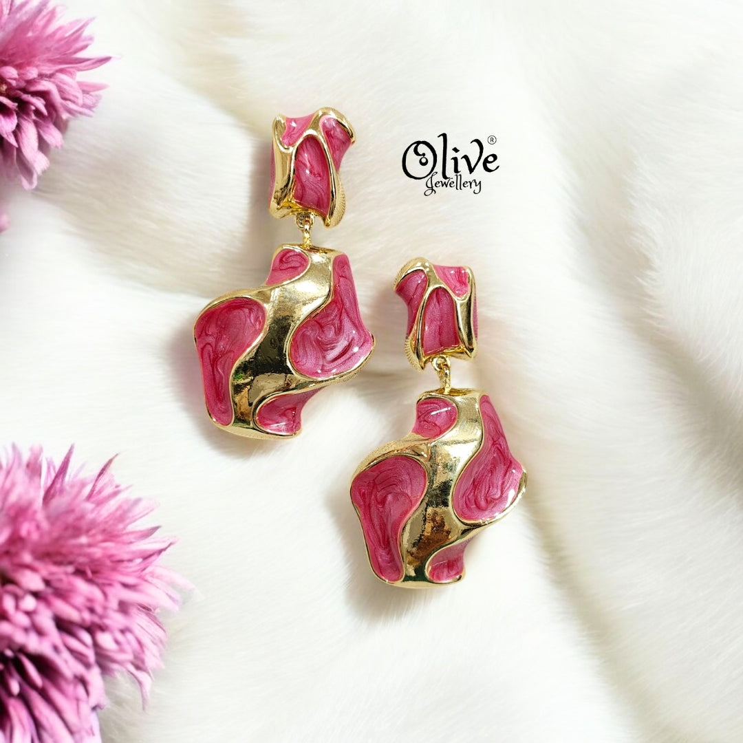 Enamel Earrings - 201