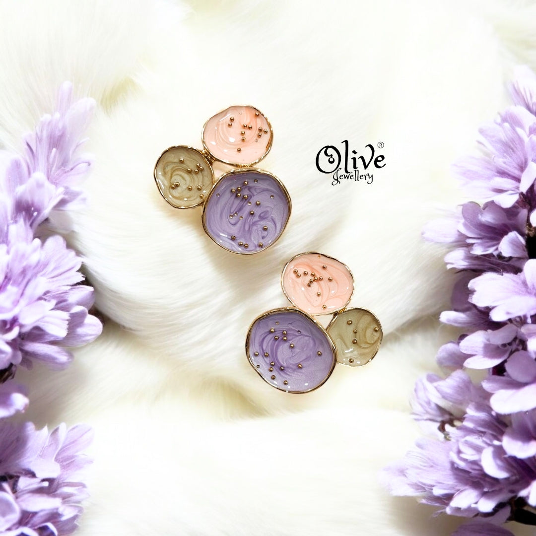 Enamel Earrings - 207