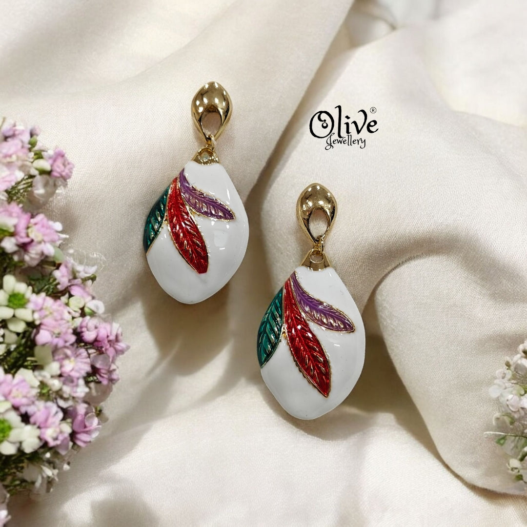 Enamel Earrings - 215