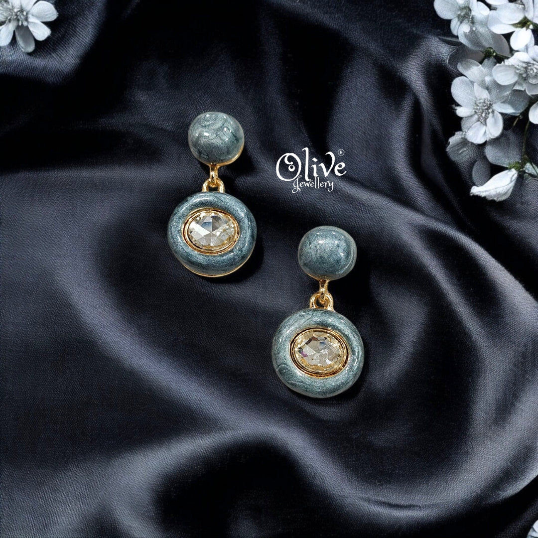 Enamel Earrings - 221