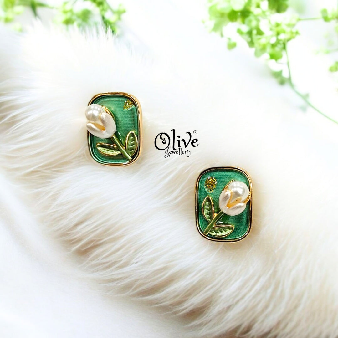 Enamel Earrings - 252