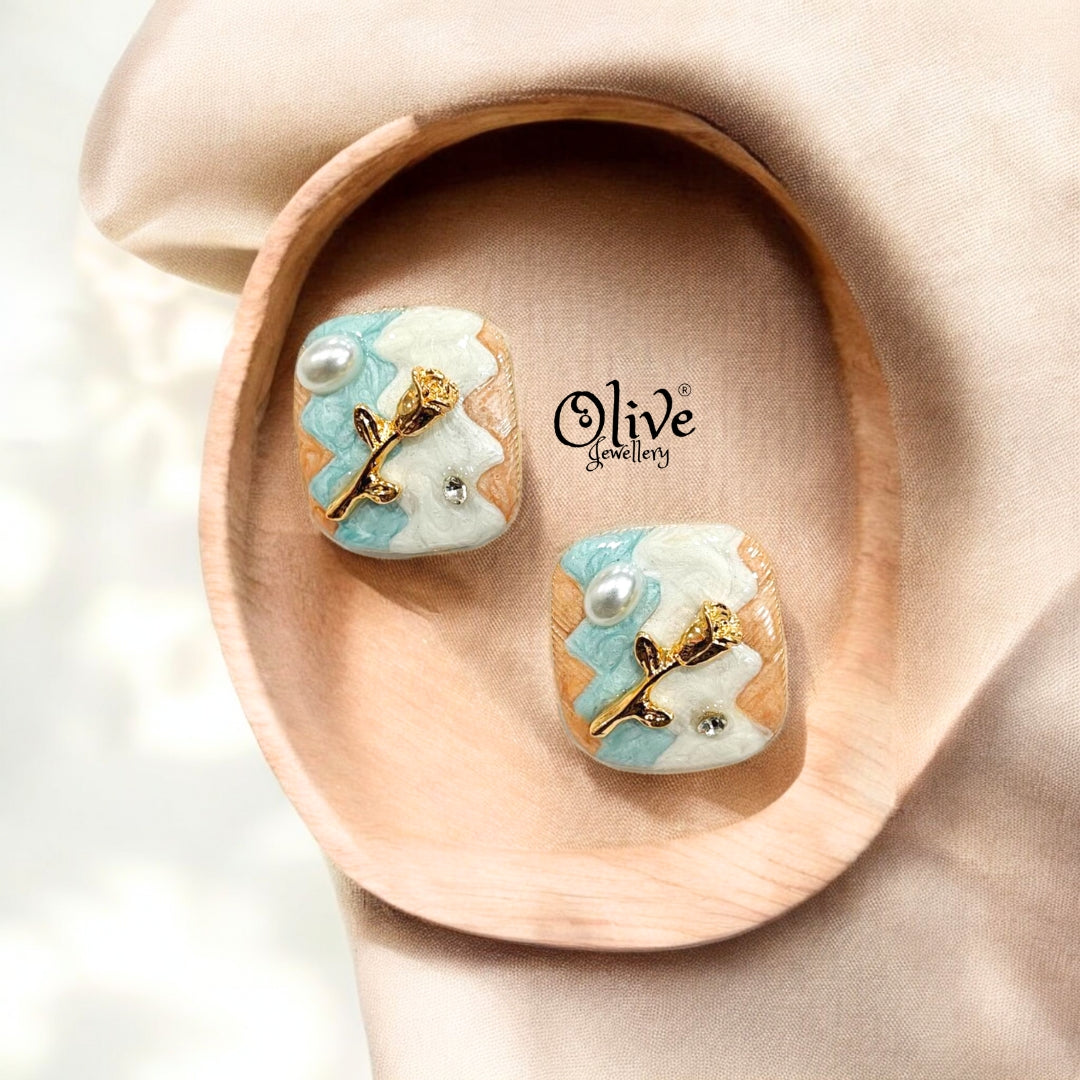 Enamel Earrings - 272