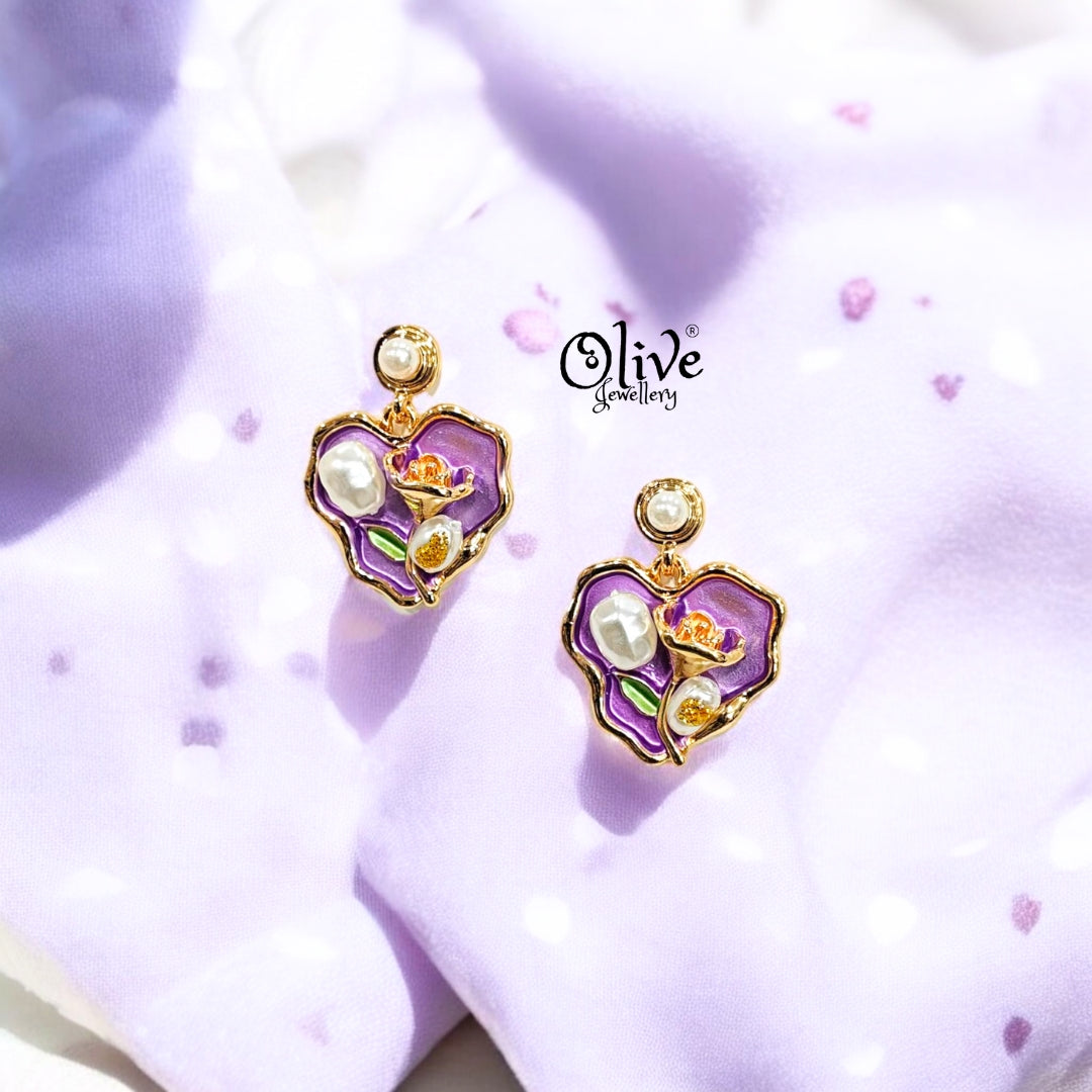 Enamel Earrings - 279