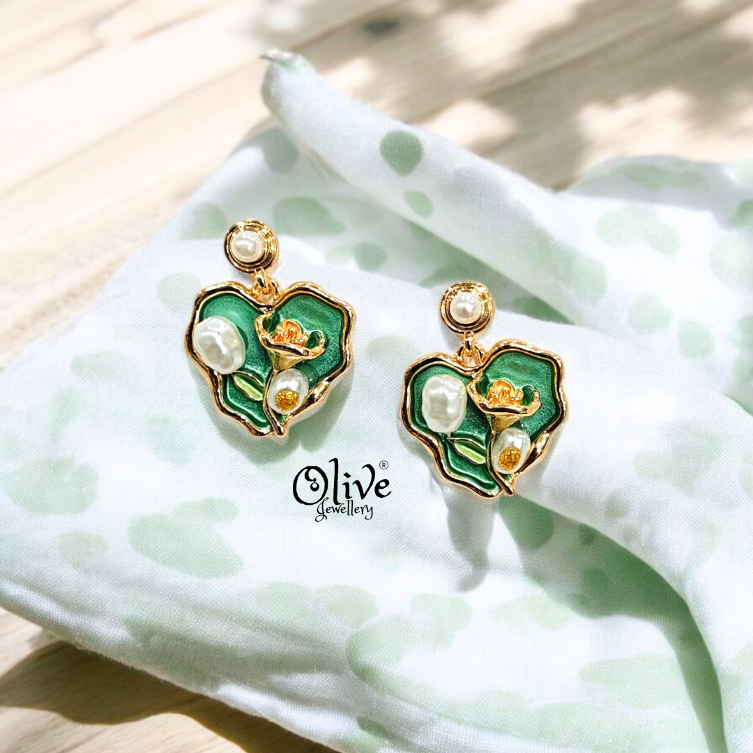 Enamel Earrings - 279