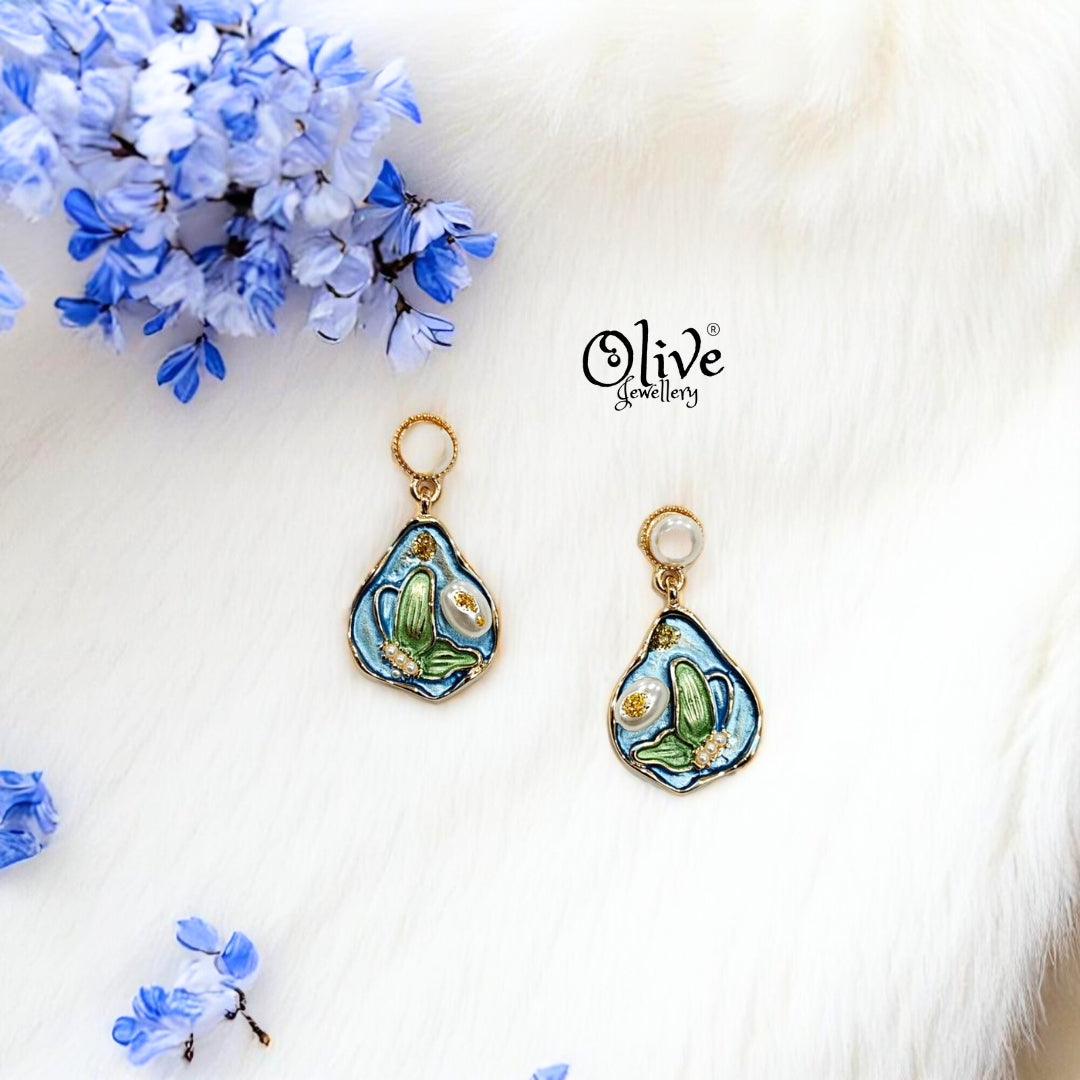 Enamel Earrings - 291