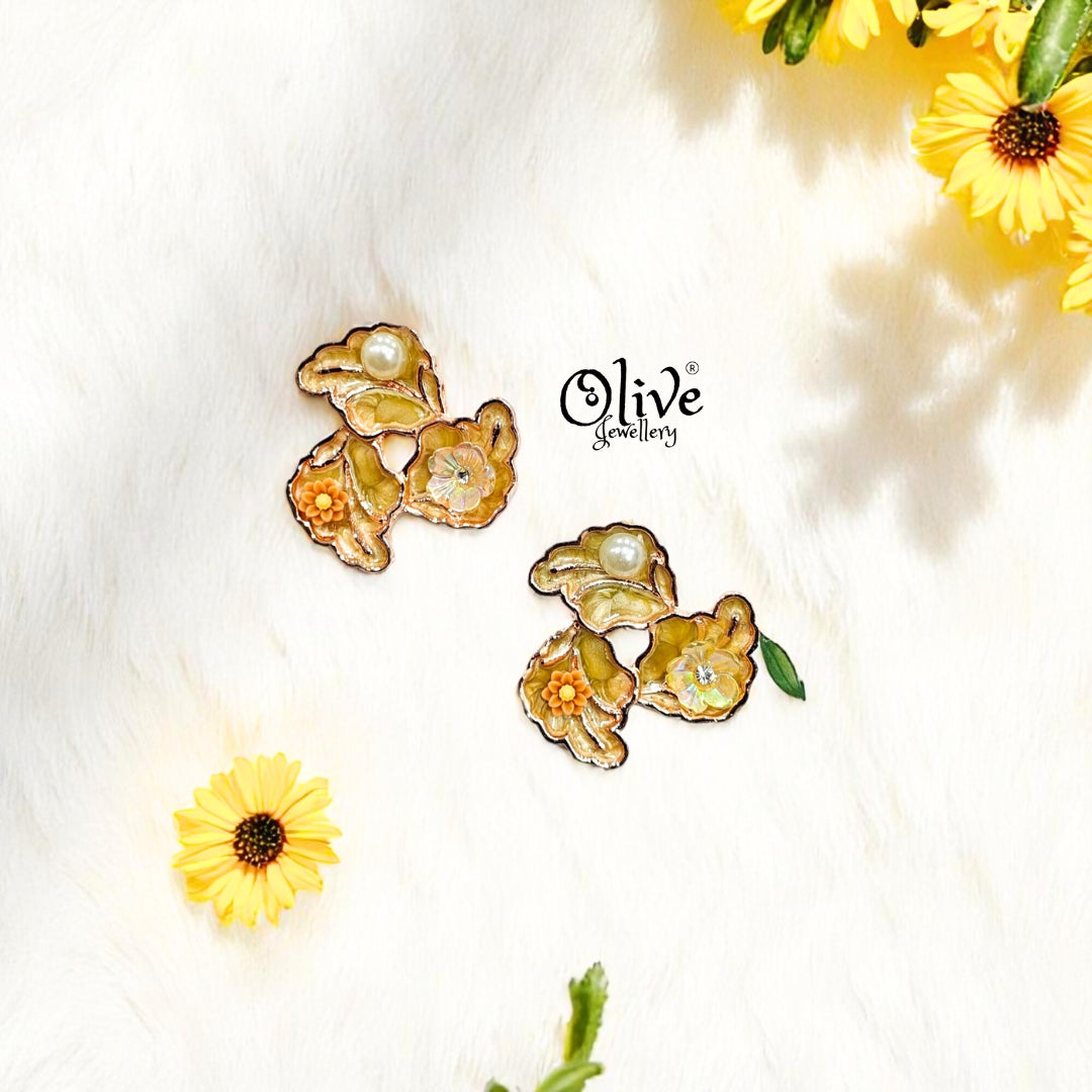 Enamel Earrings - 297