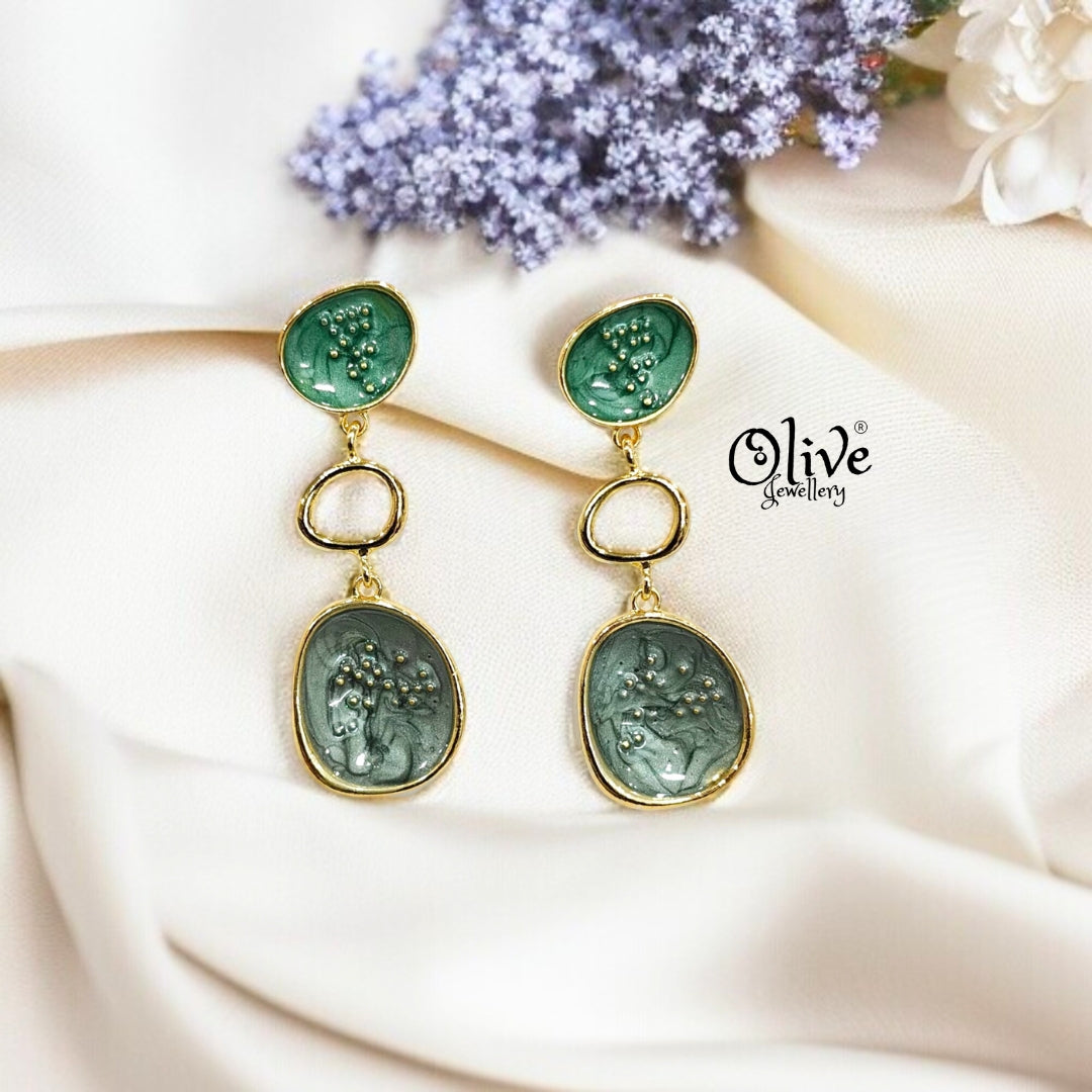 Enamel Earrings - 299