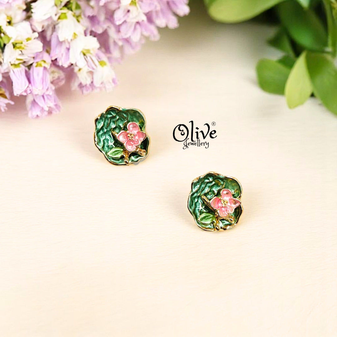 Enamel Earrings - 282
